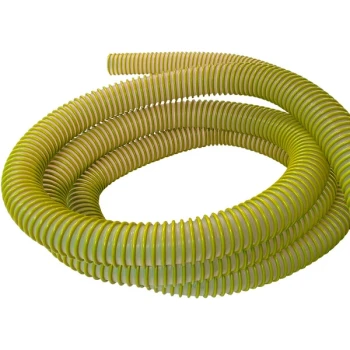 Delfin Industrial FH0041.50.10 10' Yellow Helix Conductive Food Grade Vacuum Hose