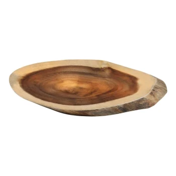 TableCraft Acacia Collection 16" x 8" x 3/4" Oval Live Edge Acacia Wood Serving Board