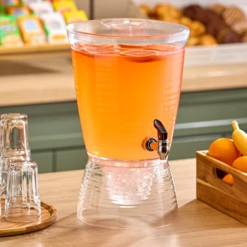 Choice 2.5 Gallon Acrylic Beverage Dispenser with Ice Chamber
