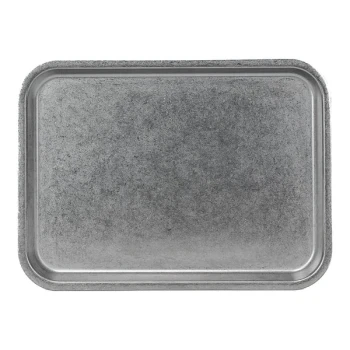 10 Strawberry Street Moab 8" x 11" Rectangular Stainless Steel Platter - 48/Case