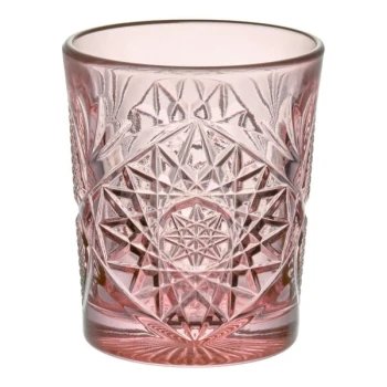 Libbey Hobstar 12 oz. Blush Rocks / Double Old Fashioned Glass - Sample