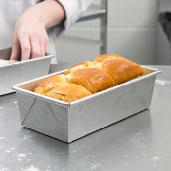 Chicago Metallic 49110 1 1/2 lb. Aluminized Steel Bread Loaf Pan - 10 inch x 5 inch x 3 inch