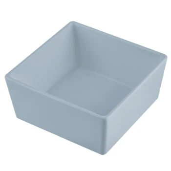 TableCraft CW5016GY Simple Solutions 1/6 Size Gray Cast Aluminum Straight Sided Bowl - 3" Deep