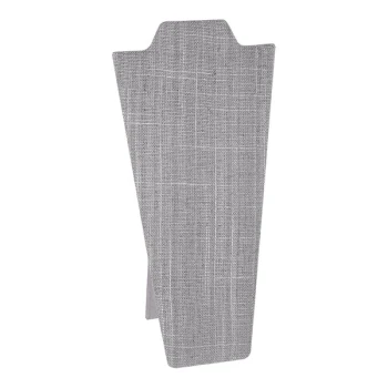 4 1/4" x 8 1/4" Gray Linen Necklace Display Stand