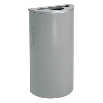 Ex-Cell Kaiser RC-KDHR-P BT-HMG Black Tie Kaleidoscope Hammered Gray Half Round 8 Gallon Paper Receptacle