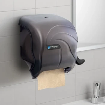San Jamar T990TBK Element Oceans Lever Roll Towel Dispenser - Black Pearl