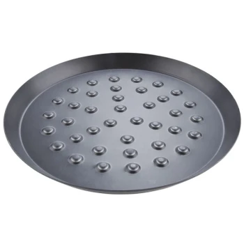 American Metalcraft NCAR15HC 15" Hard Coat Anodized Aluminum Cutter Pizza Pan with Nibs