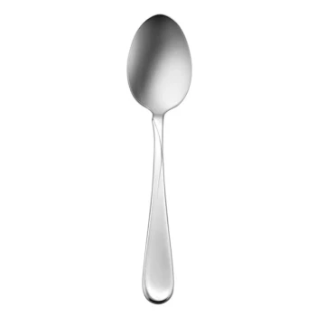Oneida Flight by 1880 Hospitality 2865SPLF 6 3/4" 18/8 Stainless Steel Extra Heavy Weight Dessert Spoon - 36/Case