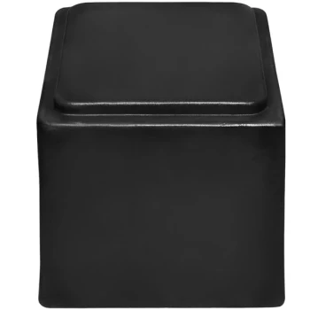 MasonWays 12"x 12" x 6" Solid Heavy-Duty Black Plastic Floral Cube / Riser - 100 lb.