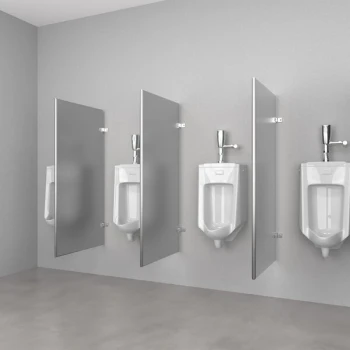 Hadrian Solutions 520118-900 18" x 48" #4 Brushed Stainless Steel Urinal Partition