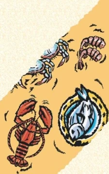 Choice 8 1/2" x 14" Menu Paper - Seafood Themed Buffet Design Cover - 100/Pack