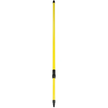 Carlisle Sparta 4102004 54"-96" Yellow Threaded Telescopic Fiberglass Broom / Squeegee Handle