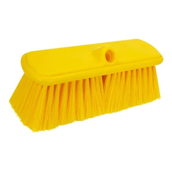 Carlisle Sparta Flo Thru 40050EC04 9 1/2" Yellow Flagged Vehicle and Wall Cleaning Brush