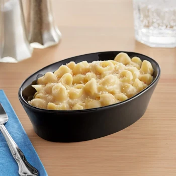 Acopa 10 oz. Black Oval Stoneware Baker Dish / Bowl - 12/Case