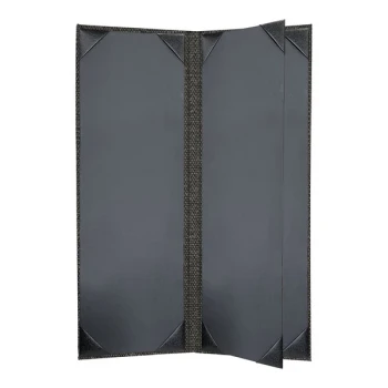 H. Risch, Inc. Milan 4 1/4" x 11" Customizable Mystic 4-View Menu Cover - 25/Case