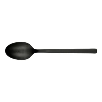 Libbey Elexa Satin Noir 7 1/4" 18/0 Stainless Steel Heavy Weight Oval Dinner Spoon - 36/Case