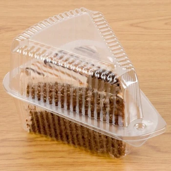 Polar Pak 5" High Dome Clear Hinged Slice Container - 300/Case