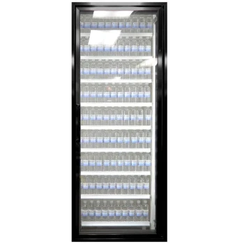 Styleline CL2672-HH 20//20 Plus 26" x 72" Walk-In Cooler Merchandiser Door with Shelving - Satin Black, Right Hinge