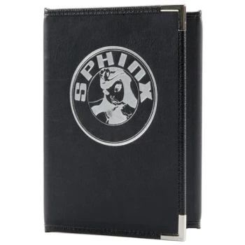 Menu Solutions RS130B Royal Select Series 5 1/2" x 11" Customizable Leather-Like Continuous 3 View Menu Cover