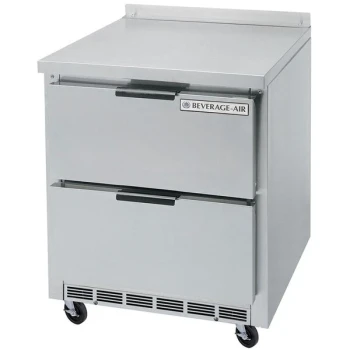 Beverage-Air WTFD27AHC-2-FIP 27" Two Drawer Worktop Freezer with 4" Foamed-In-Place Backsplash