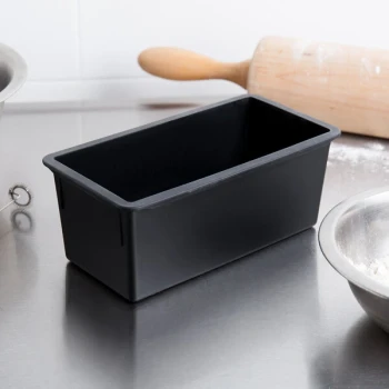 Matfer Bourgeat 345074 Exoglass 2.5 lb. Non-Stick Bread Loaf Pan - 7 7/8 inch x 3 1/8 inch x 3 1/8 inch