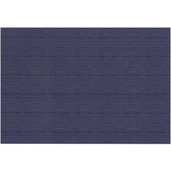 RITZ® 64912 19" x 13" Blue Grass Cloth PVC Coated Placemat - 12/Pack