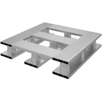 Vestil AP-2424-SB 24" x 24" x 5 1/16" Aluminum Half Pallet with 4,000 lb. Capacity and Skid Bottom