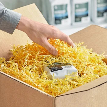 Lavex 10 lb. Crinkle Paper Shred Canary