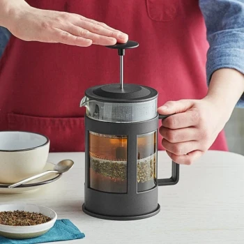 Acopa 27 oz. Glass / Black French Coffee Press