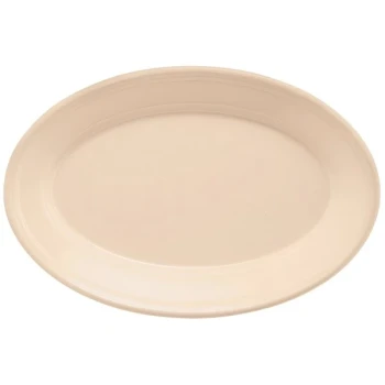 GET OP-911-T Tan 9 1/4" x 6 1/4" SuperMel Oval Platter - 24/Case