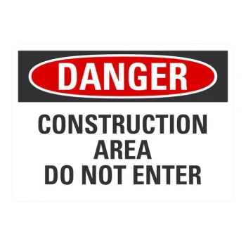 Lavex 14" x 10" Non-Reflective Aluminum "Danger / Construction Area / Do Not Enter" Safety Sign