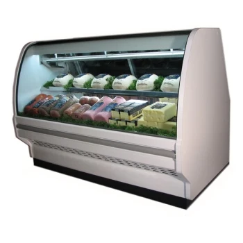 Howard McCray SC-CDS40E-6C-BE-LED 40 Series 75 1/2" Black Endless Curved Glass Refrigerated Deli Case - 115V