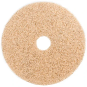 3M 3500 27" Natural Blend Tan Heavy Duty Burnishing Floor Pad - 5/Case