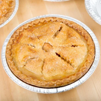 D&W Fine Pack 9 5/8 inch Foil Pie Pan 1 3/16 inch Deep - 500/Case