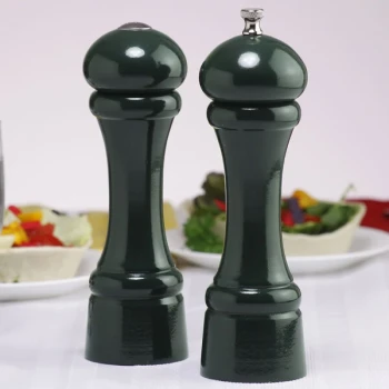 Chef Specialties 08800 Professional Series 8" Customizable Autumn Hues Forest Green Pepper Mill / Salt Shaker Set