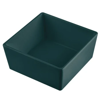 TableCraft CW5016HGN Simple Solutions 1/6 Size Hunter Green Cast Aluminum Straight Sided Bowl - 3" Deep