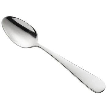 Libbey 660 007 Deluxe Windsor 4 1/2" 18/0 Stainless Steel Heavy Weight Demitasse Spoon - 36/Case
