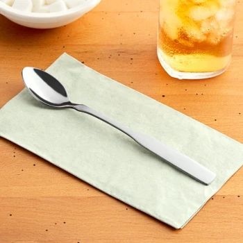 Choice Delmont 7 1/4" 18/0 Stainless Steel Medium Weight Iced Tea Spoon - 12/Case