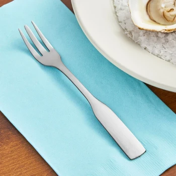 Choice Bellwood 5 7/8" 18/0 Stainless Steel Medium Weight Cocktail / Oyster Fork - 12/Case