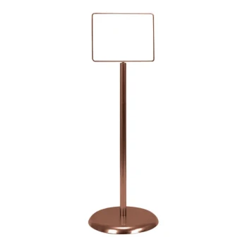 United Visual Products 14" x 11" Bronze Single-Sided Pedestal Sign Holder