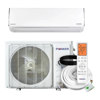 Pioneer Diamante Essenza WYT-17 WYT012ALUI17RL High Wall-Mounted Ductless Mini Split AC / Heat Pump System - 17 SEER2, 11,500 BTU, 110-120V