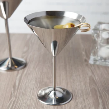 GET SW-1612-SS Stemware 12 oz. Stainless Steel Martini Glass