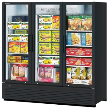 Turbo Air Super Deluxe TGF-72SDHB-N 78" Black Swing 3 Door Freezer