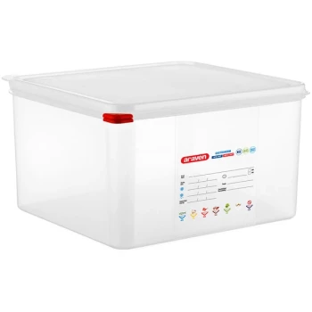 Araven 2/3 Size 8" Deep Translucent Polypropylene Food Pan with Airtight Lid 00471