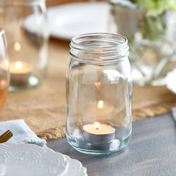 Acopa 16 oz. Mason Candle Holder - 12/Case