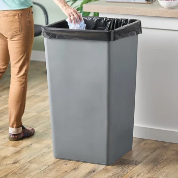 Lavex 50 Gallon Gray Square Trash Can
