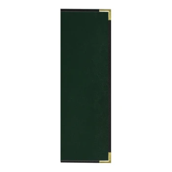H. Risch, Inc. Oakmont 4 1/4" x 14" Green 2 View Menu Cover