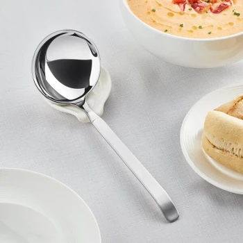 Acopa Skyscraper 4.5 oz 18/8 Stainless Steel Extra Heavy Weight Ladle