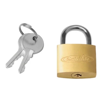 Satellite Industries 14551 1 3/16" Padlock with 1 Key for Portable Restrooms and Showers