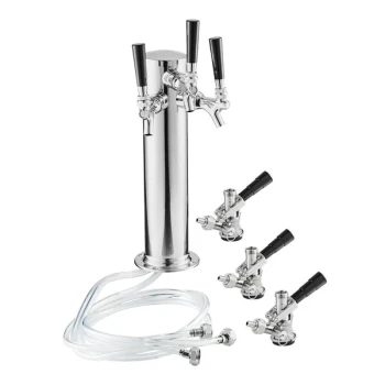 Avantco 178TOWER3KIT "D" System Beer Keg Coupler and 3-Tap Beer Tower - 3" Column
